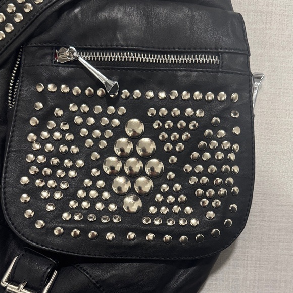 Black Studded Crossbody Bag - Picture 5 of 12
